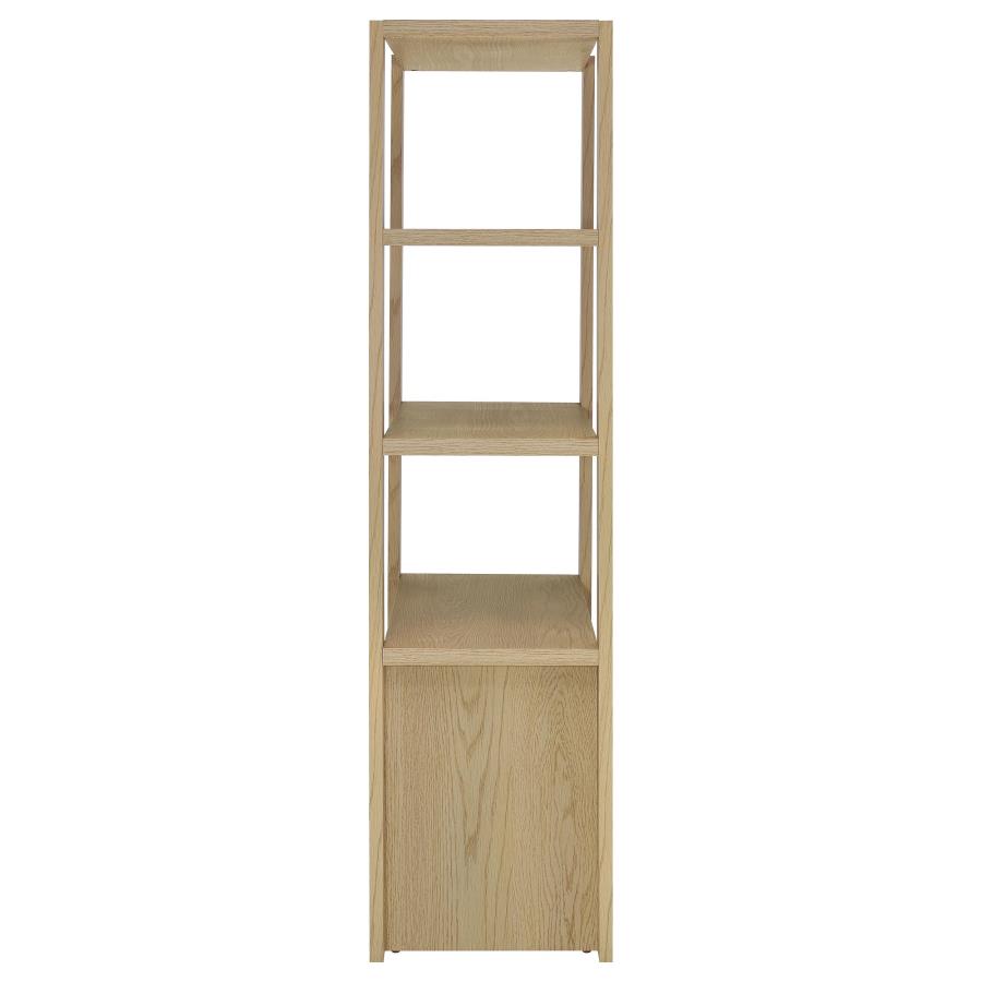 Home & Sleep Outlet - Laurelton 3-shelf Media Tower Tall Pier Cabinet Light Oak