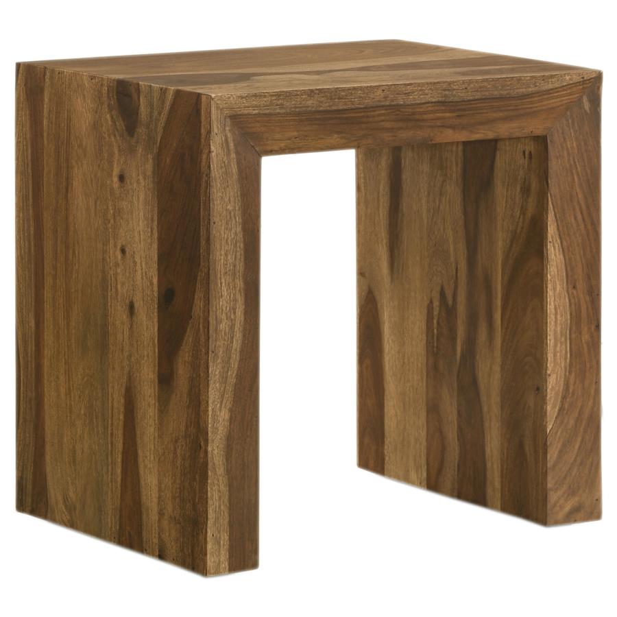 Home & Sleep Outlet - Odilia Rectangular Solid Wood End Table Auburn