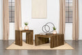 Home & Sleep Outlet - Odilia 2-piece Solid Wood Coffee and End Table Set Auburn