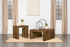 Home & Sleep Outlet - Odilia 2-piece Solid Wood Coffee and End Table Set Auburn