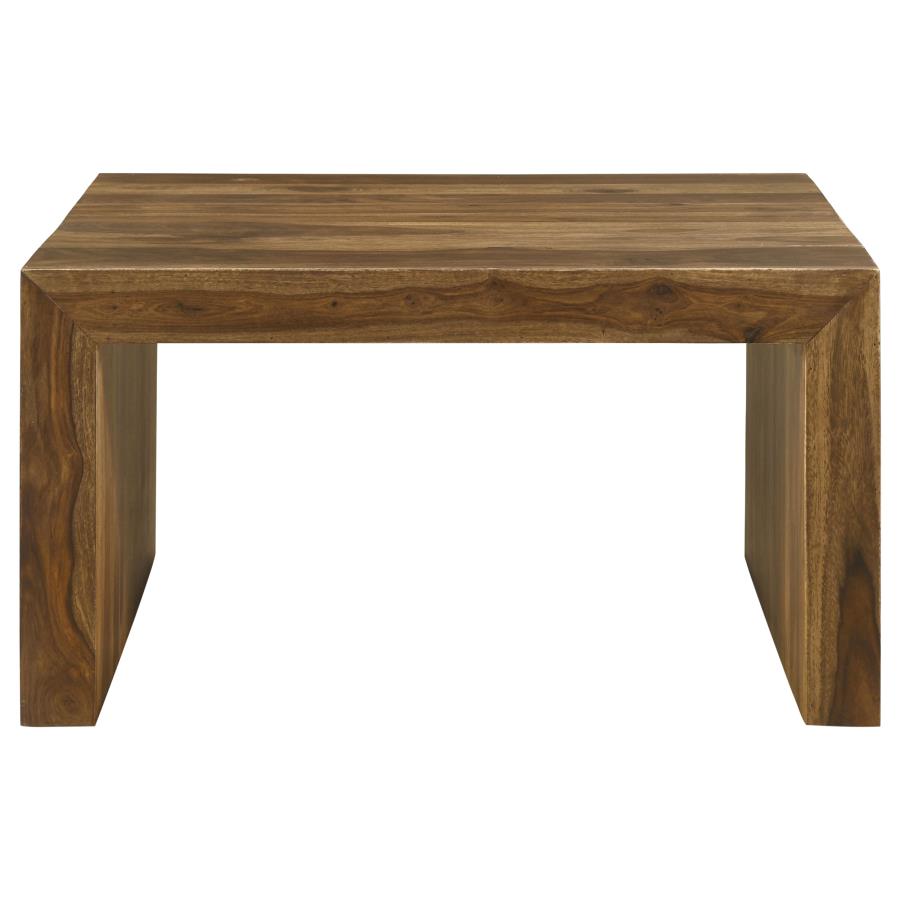 Home & Sleep Outlet - Odilia 2-piece Solid Wood Coffee and End Table Set Auburn