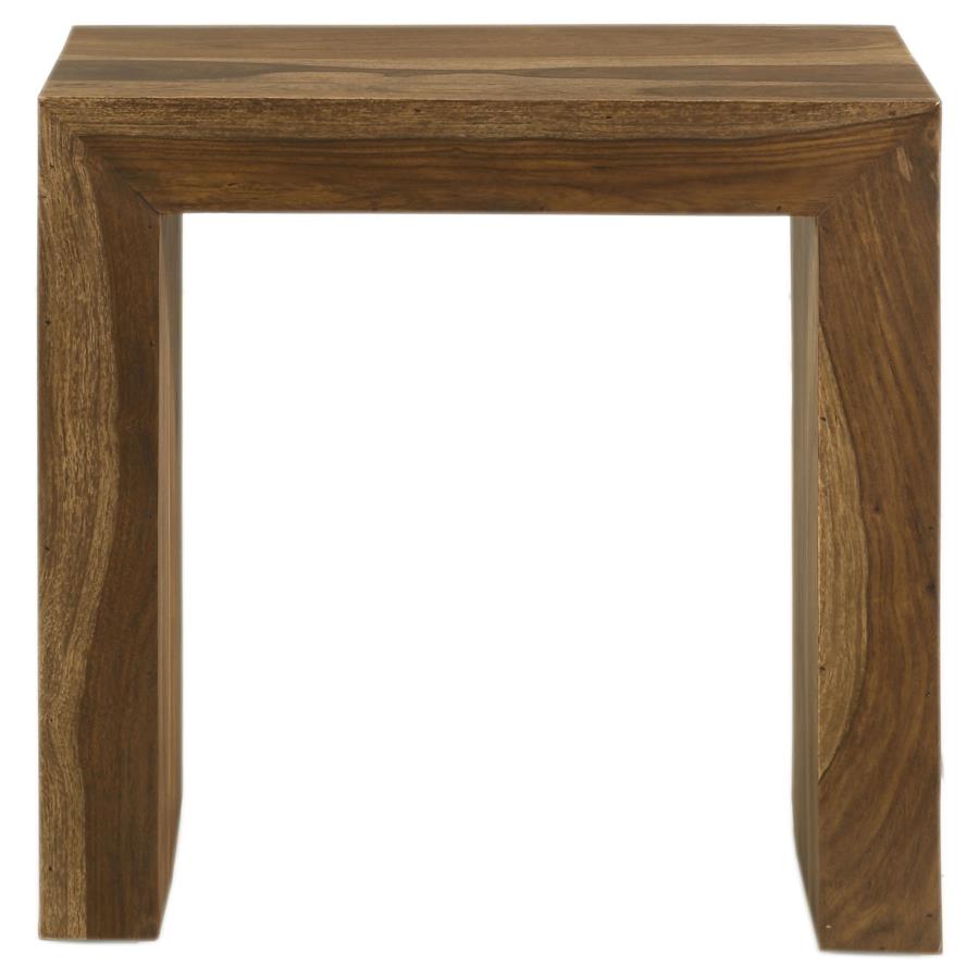 Home & Sleep Outlet - Odilia 3-piece Solid Wood Coffee and End Table Set Auburn