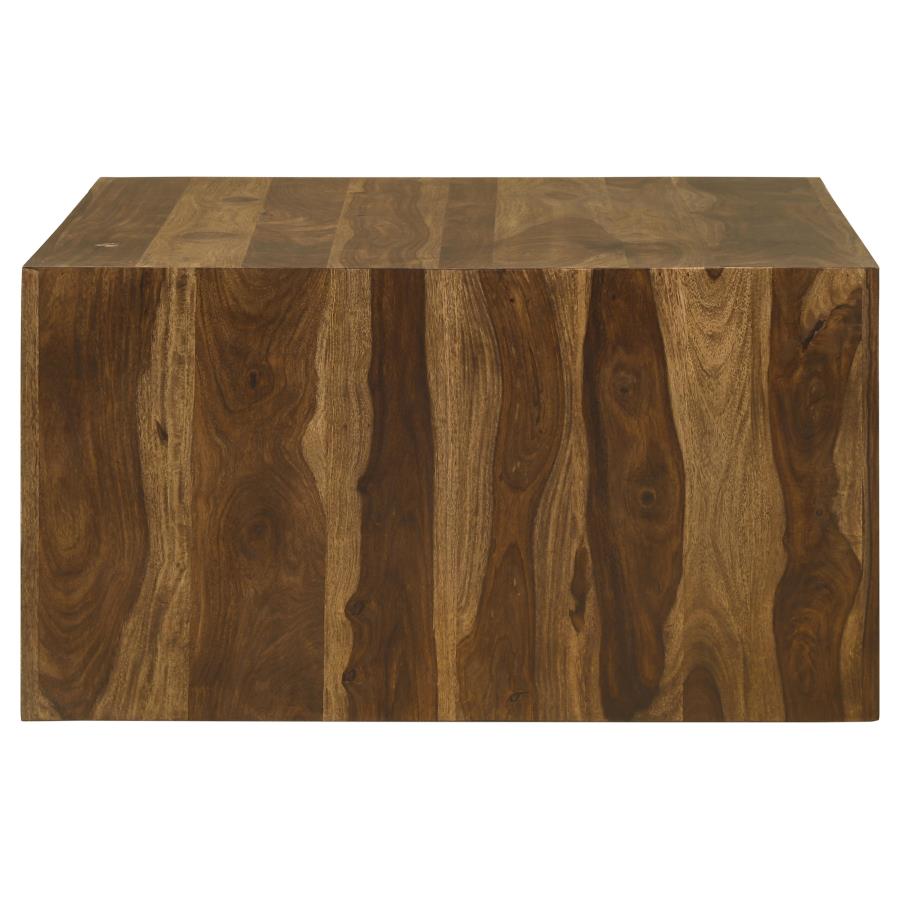 Home & Sleep Outlet - Odilia Square Solid Wood Coffee Table Auburn