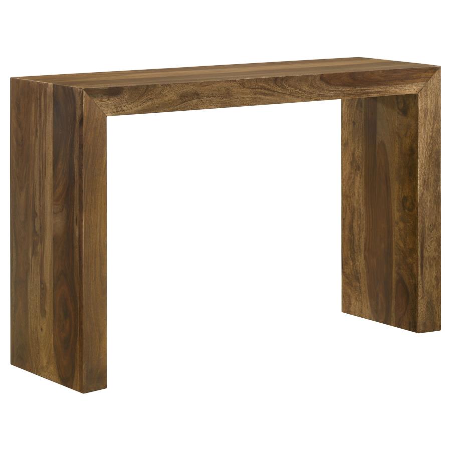 Home & Sleep Outlet - Odilia Rectangular Solid Wood Entryway Console Table Auburn