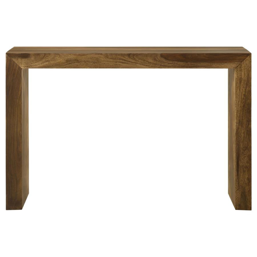 Home & Sleep Outlet - Odilia Rectangular Solid Wood Entryway Console Table Auburn