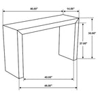 Home & Sleep Outlet - Odilia Rectangular Solid Wood Entryway Console Table Auburn