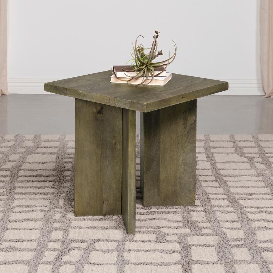 Home & Sleep Outlet - Andando Square Solid Wood End Table Mango Brown