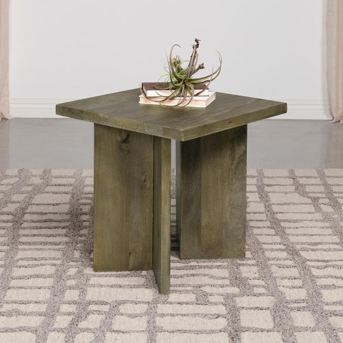 Home & Sleep Outlet - Andando Square Solid Wood End Table Mango Brown