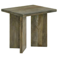 Home & Sleep Outlet - Andando Square Solid Wood End Table Mango Brown