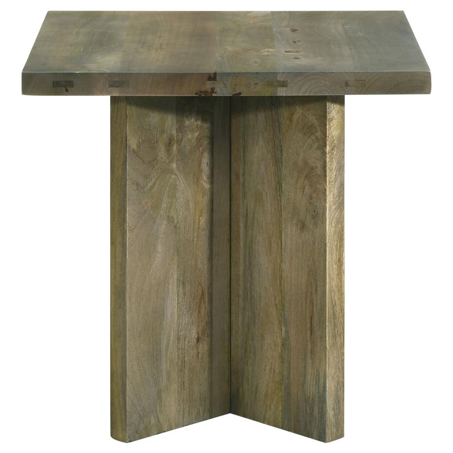 Home & Sleep Outlet - Andando Square Solid Wood End Table Mango Brown
