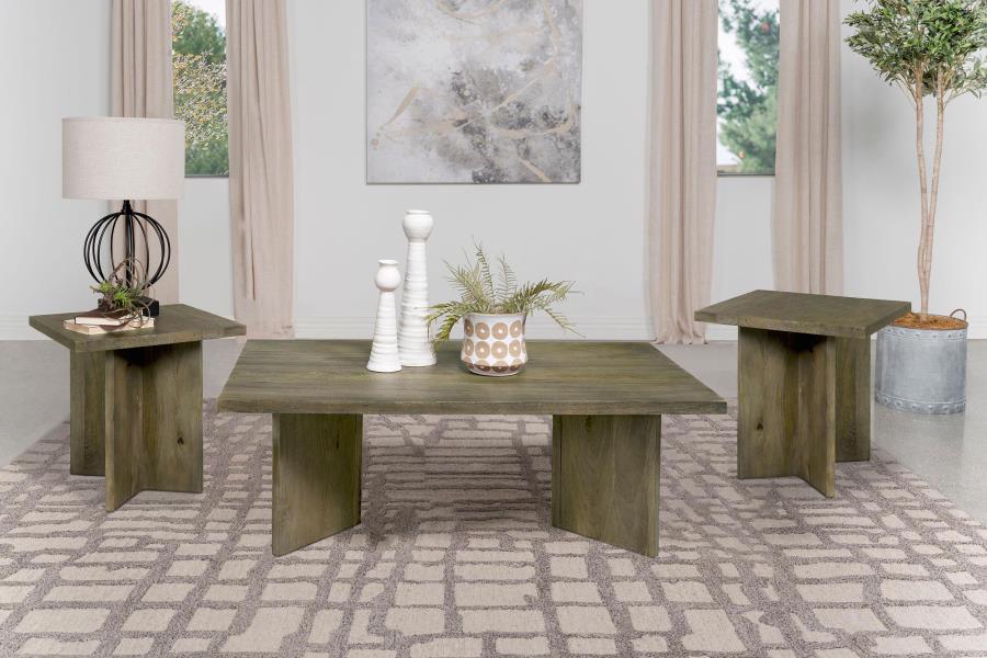 Home & Sleep Outlet - Andando 3-piece Coffee and End Table Set Mango Brown