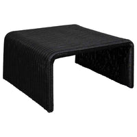 Cahya Woven Rattan Square Coffee Table Black - Home & Sleep Outlet