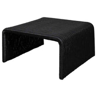 Cahya Woven Rattan Square Coffee Table Black - Home & Sleep Outlet