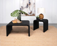 Cahya Woven Rattan Square Coffee Table Black - Home & Sleep Outlet