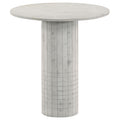 Home & Sleep Outlet - Astoria Round Genuine Marble Side End Table White