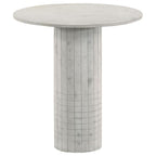 Home & Sleep Outlet - Astoria Round Genuine Marble Side End Table White