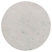 Astoria Round Genuine Marble Side End Table White - Home & Sleep Outlet