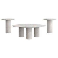 Astoria 3-piece Marble Coffee and End Table Set White - Home & Sleep Outlet