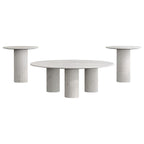 Astoria 3-piece Marble Coffee and End Table Set White