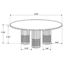 Astoria 3-piece Marble Coffee and End Table Set White - Home & Sleep Outlet