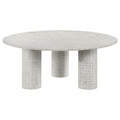 Home & Sleep Outlet - Astoria Round Genuine Marble Coffee Table White