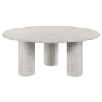 Home & Sleep Outlet - Astoria Round Genuine Marble Coffee Table White