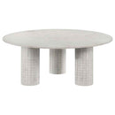 Astoria Round Genuine Marble Coffee Table White - Home & Sleep Outlet
