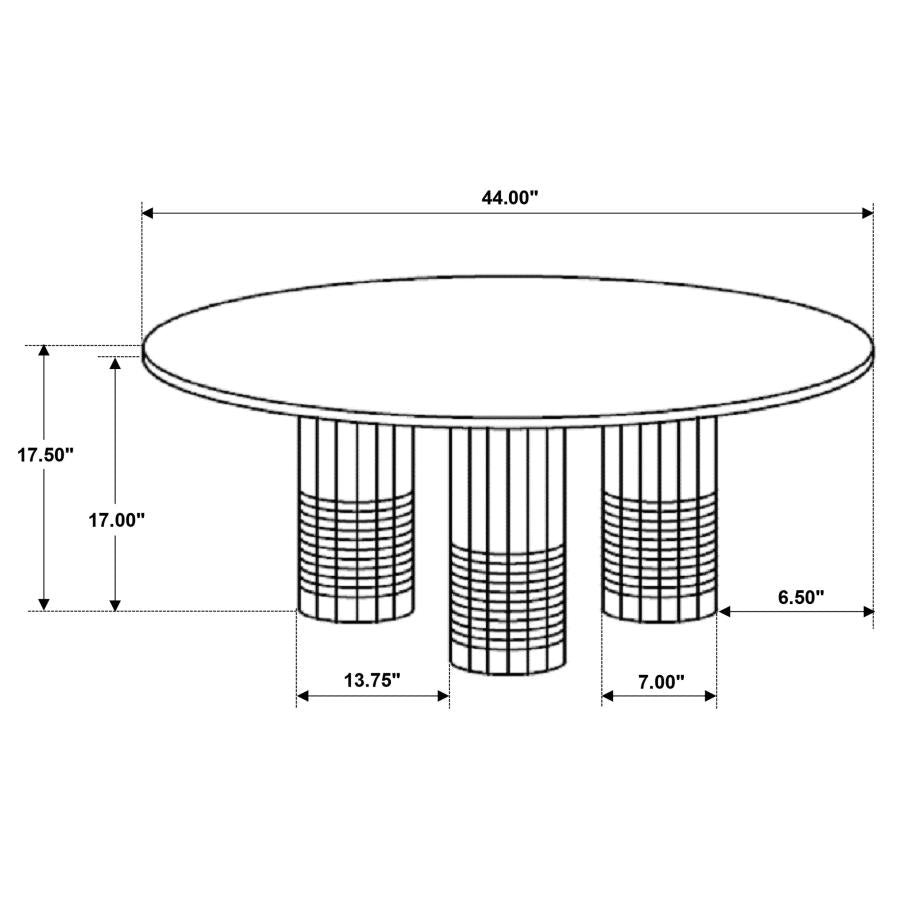 Home & Sleep Outlet - Astoria Round Genuine Marble Coffee Table White