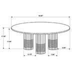 Home & Sleep Outlet - Astoria Round Genuine Marble Coffee Table White