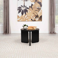 Cordova Round Solid Wood End Table Black - Home & Sleep Outlet