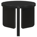 Cordova Round Solid Wood End Table Black - Home & Sleep Outlet