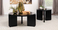 Cordova 2-piece Solid Wood Coffee and End Table Set Black - Home & Sleep Outlet