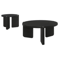 Cordova 2-piece Solid Wood Coffee and End Table Set Black - Home & Sleep Outlet