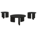 Cordova 3-piece Solid Wood Coffee and End Table Set Black - Home & Sleep Outlet