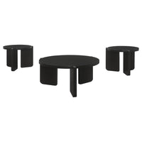 Cordova 3-piece Solid Wood Coffee and End Table Set Black - Home & Sleep Outlet
