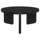 Cordova Round Solid Wood Coffee Table Black - Home & Sleep Outlet