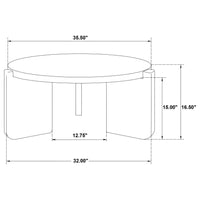 Cordova Round Solid Wood Coffee Table Black - Home & Sleep Outlet