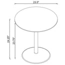 Ganso Round Metal End Table With Tempered Glass Top Black - Home & Sleep Outlet
