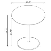 Ganso Round Metal End Table With Tempered Glass Top Black - Home & Sleep Outlet