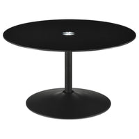 Ganso 3-piece Round Glass Top Coffee and End Table Set Black - Home & Sleep Outlet