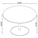 Ganso 3-piece Round Glass Top Coffee and End Table Set Black - Home & Sleep Outlet