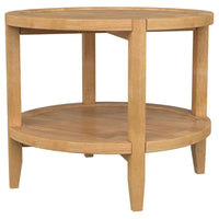 Camillo Round Solid Wood Side End Table Maple Brown - Home & Sleep Outlet