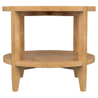 Camillo Round Solid Wood Side End Table Maple Brown - Home & Sleep Outlet