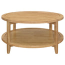 Camillo 2-piece Round Coffee and End Table Set Maple - Home & Sleep Outlet