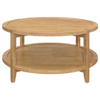 Camillo 2-piece Round Coffee and End Table Set Maple - Home & Sleep Outlet