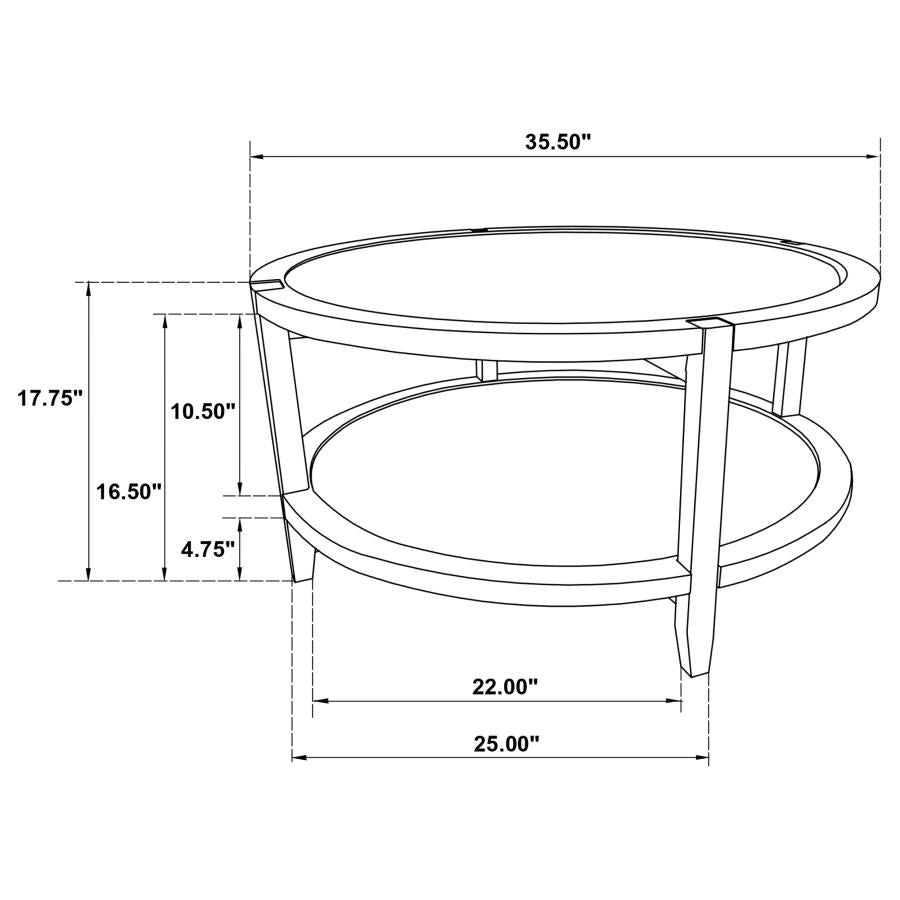 Camillo 2-piece Round Coffee and End Table Set Maple - Home & Sleep Outlet