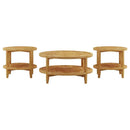 Camillo 3-piece Round Coffee and End Table Set Maple - Home & Sleep Outlet