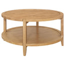 Camillo 3-piece Round Coffee and End Table Set Maple - Home & Sleep Outlet