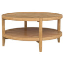 Camillo 3-piece Round Coffee and End Table Set Maple - Home & Sleep Outlet