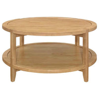 Camillo Round Solid Wood Coffee Table Maple Brown - Home & Sleep Outlet